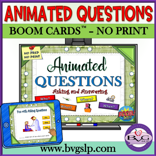 Animated Questions BOOM CARDS