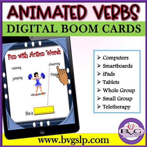 Animated Vocabulary VERBS Boom Cards