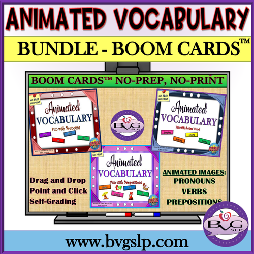Animated Vocabulary BUNDLE - BOOM CARDS