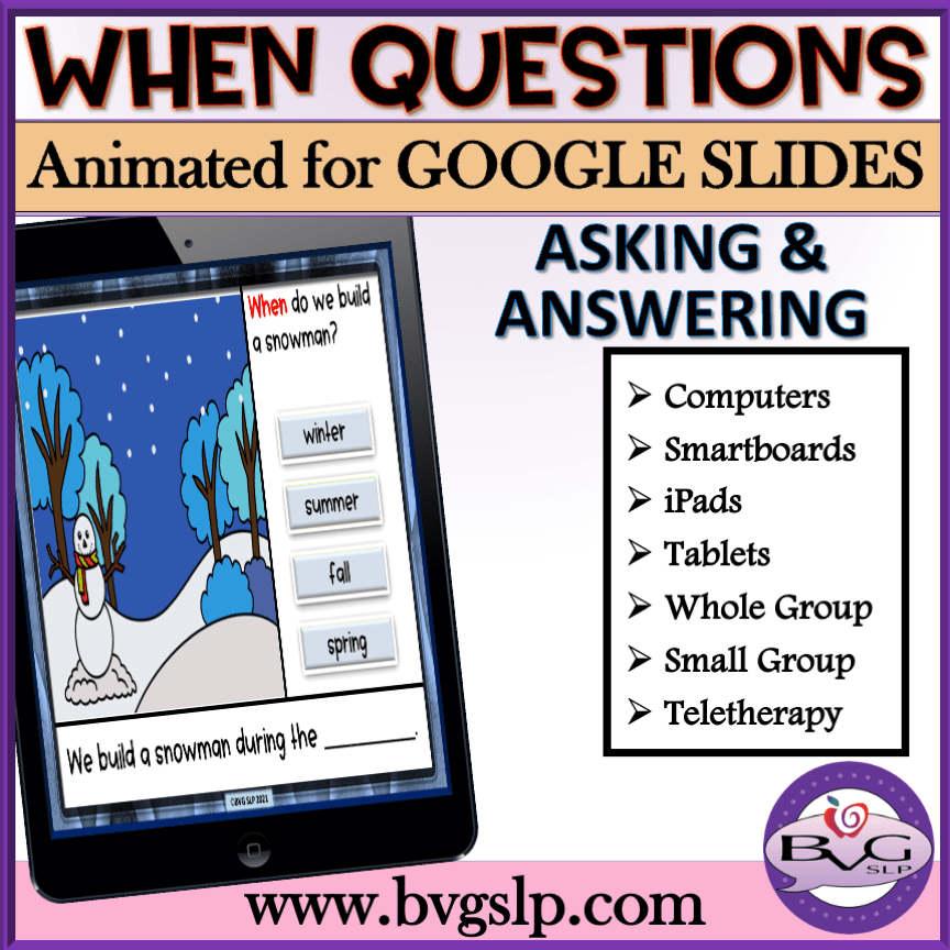 Animated WHEN Questions