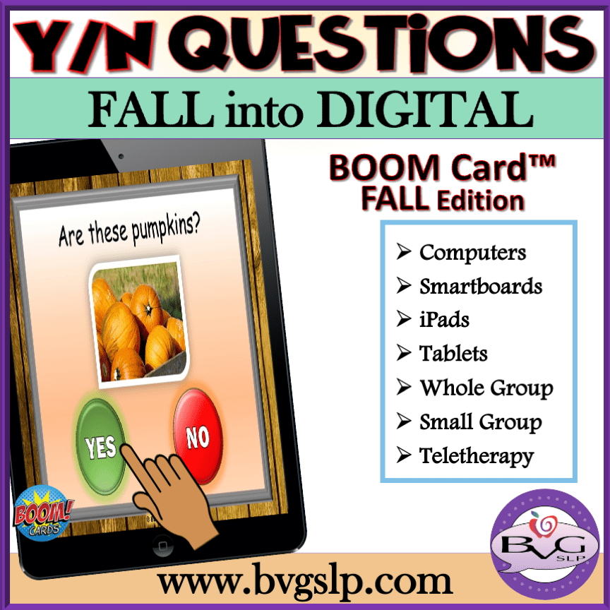 Answering Yes No Questions FALL BOOM Cards