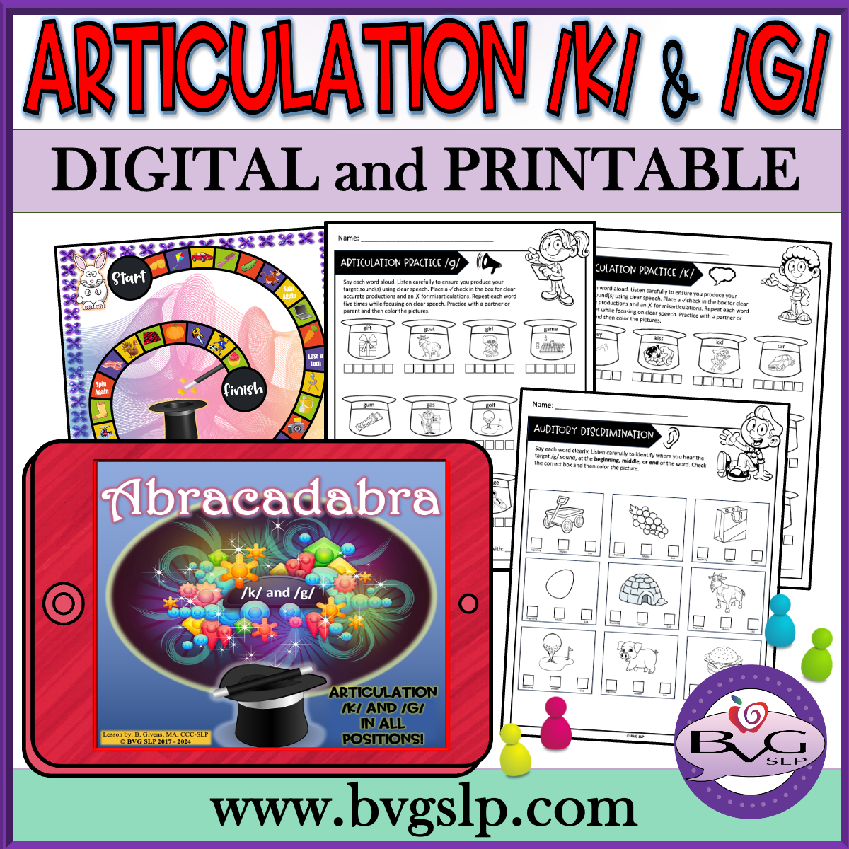 Articulation of K and G Abracadabra for Google Slides