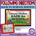 Following Directions Back to School themed unit.