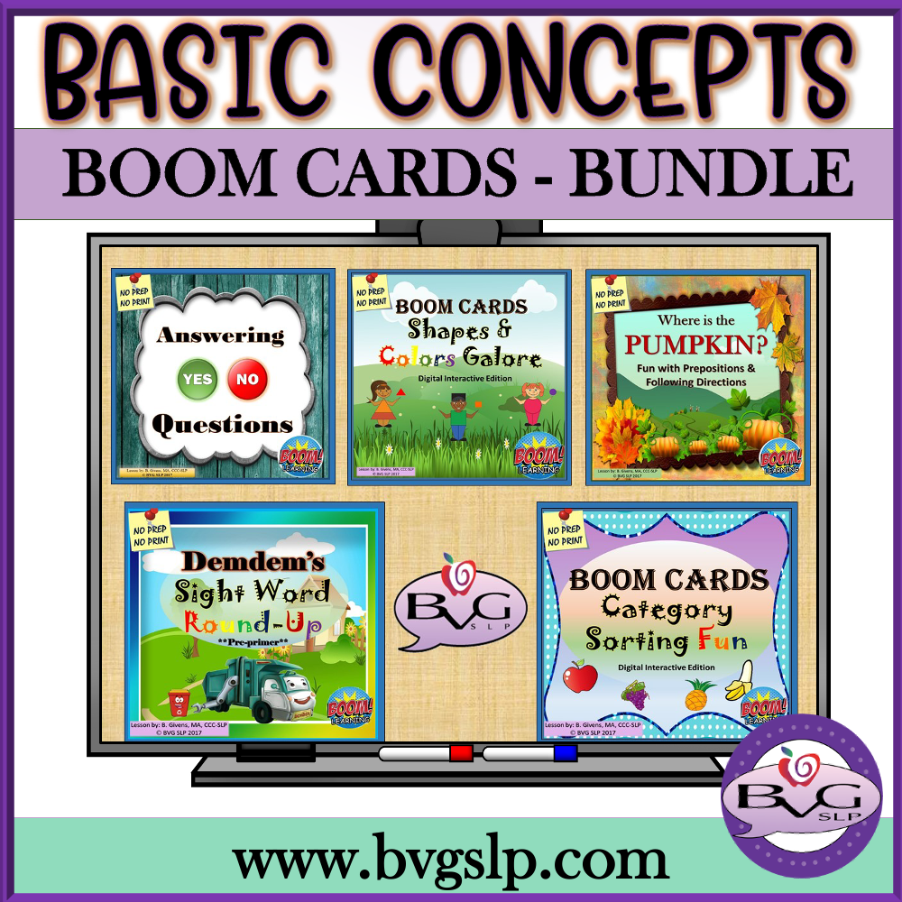 Digital Basic Concepts Boom Cards BUNDLE
