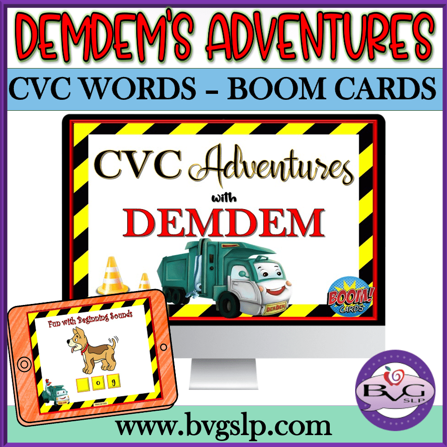 Demdem's Adventures CVC BOOM CARDS