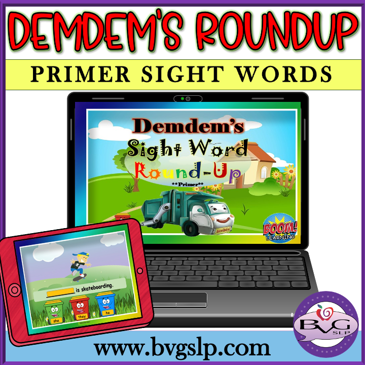 Demdems Sight Word Primer BOOM CARDS
