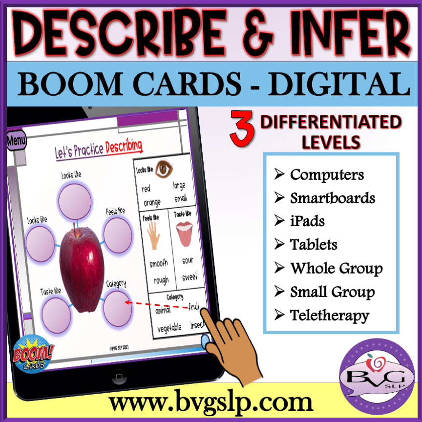 Describe and Infer BOOM CARDS