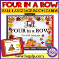 Fall Language Four in a Row BOOM CARDS