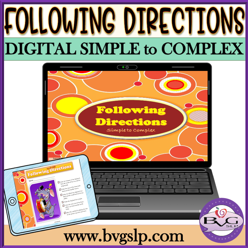 Digital Following Directions Lesson