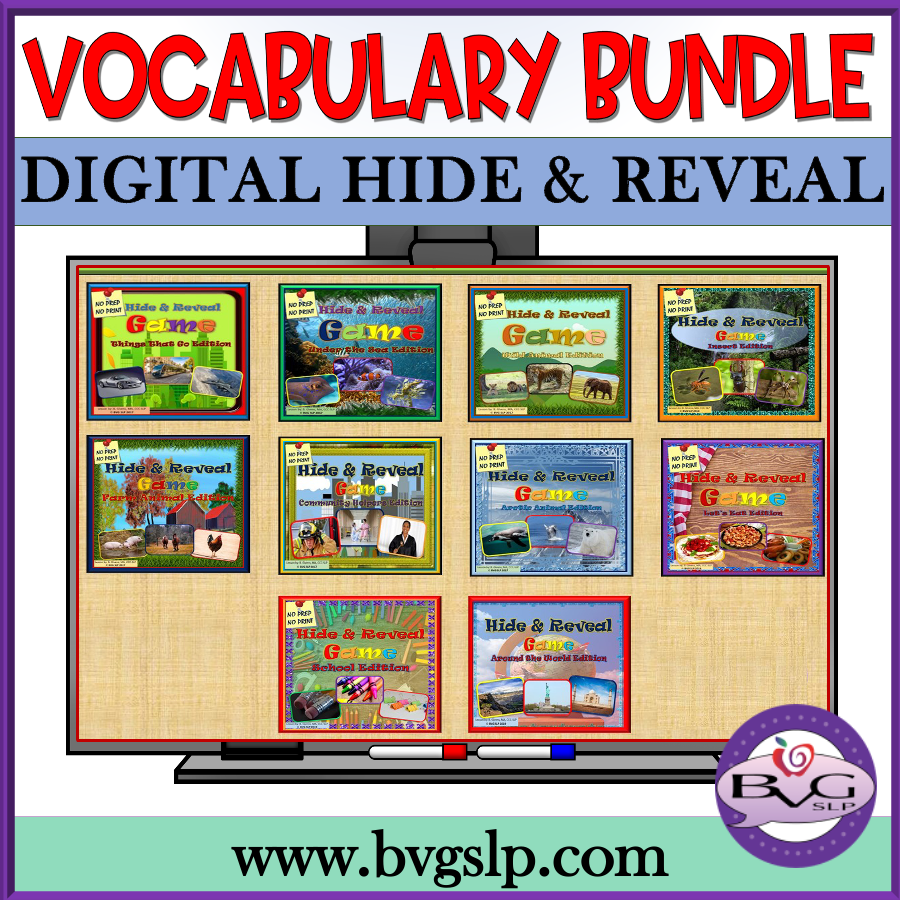 Hide and Reveal Vocabulary BUNDLE