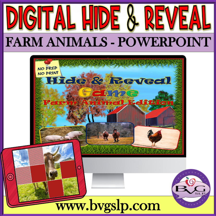 Hide and Reveal Farm Animals PPT