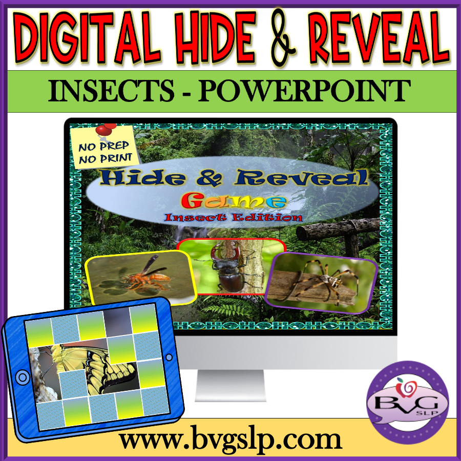 Hide and Reveal Insects PPT