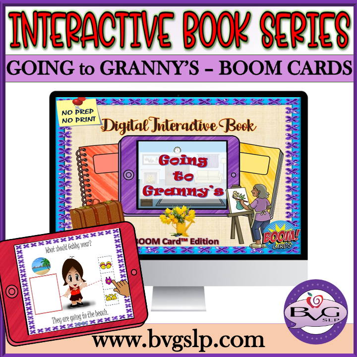 Digital Interactive Book Going to Granny's BOOM CARDS