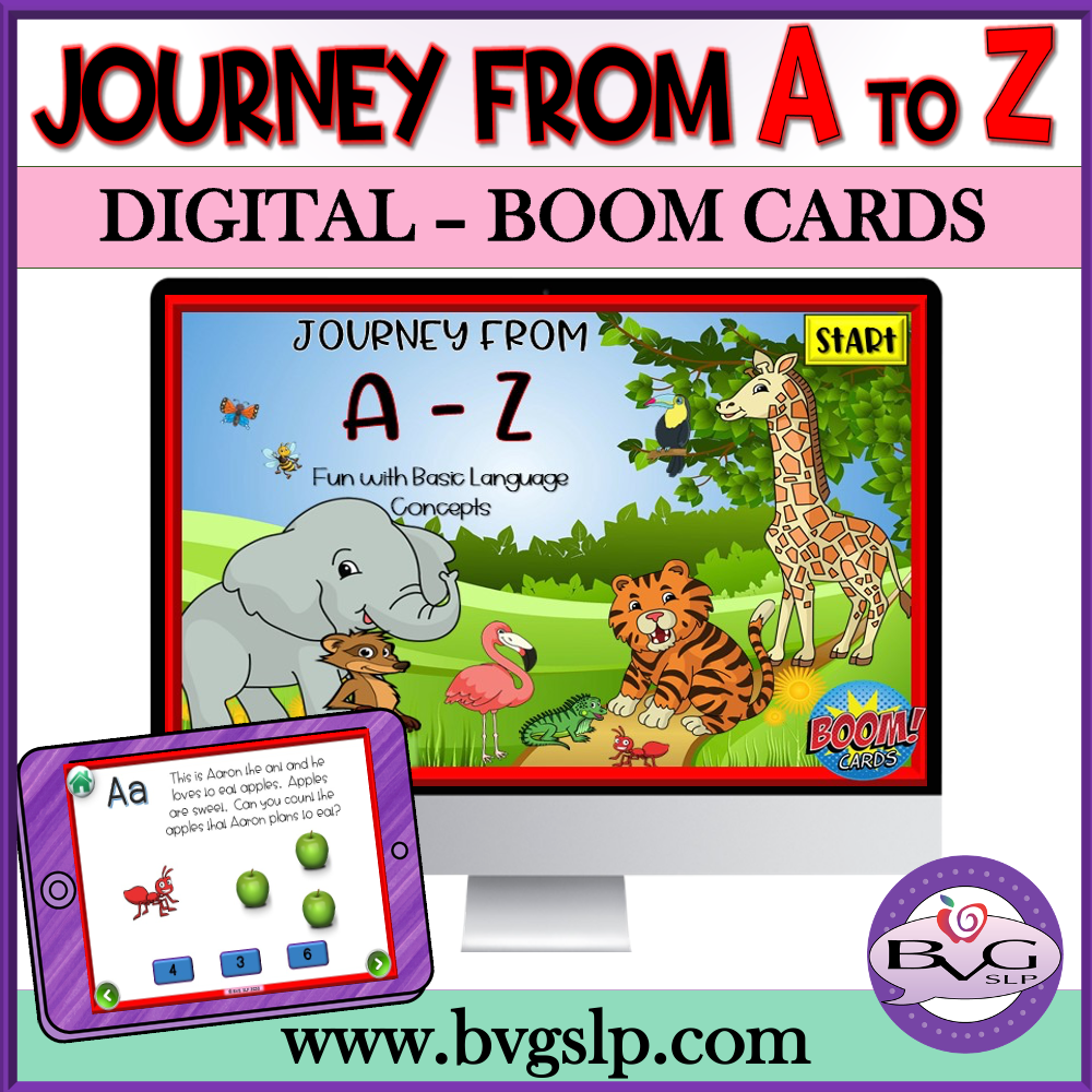 BVG SLP Journey A to Z BOOM CARDS