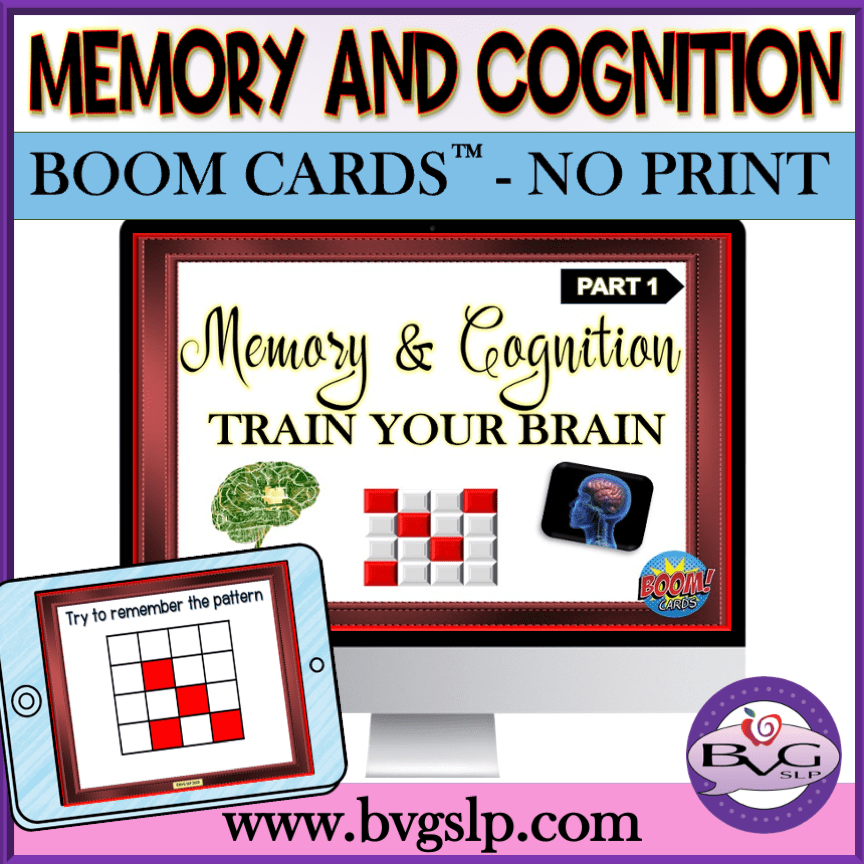Memory and Cognition Boom Cards