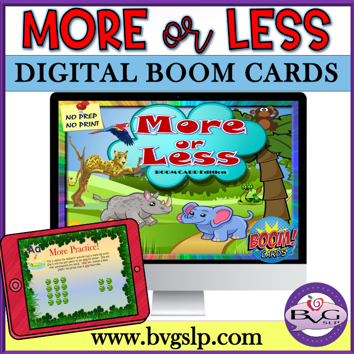 Digital More or Less Boom Cards