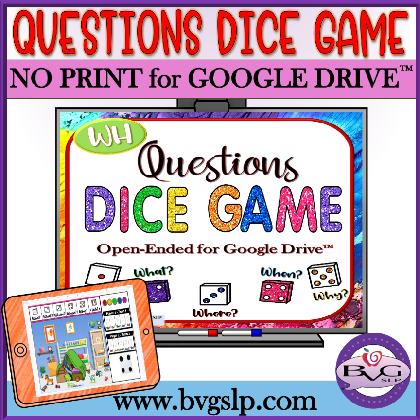 WH Questions Dice Game