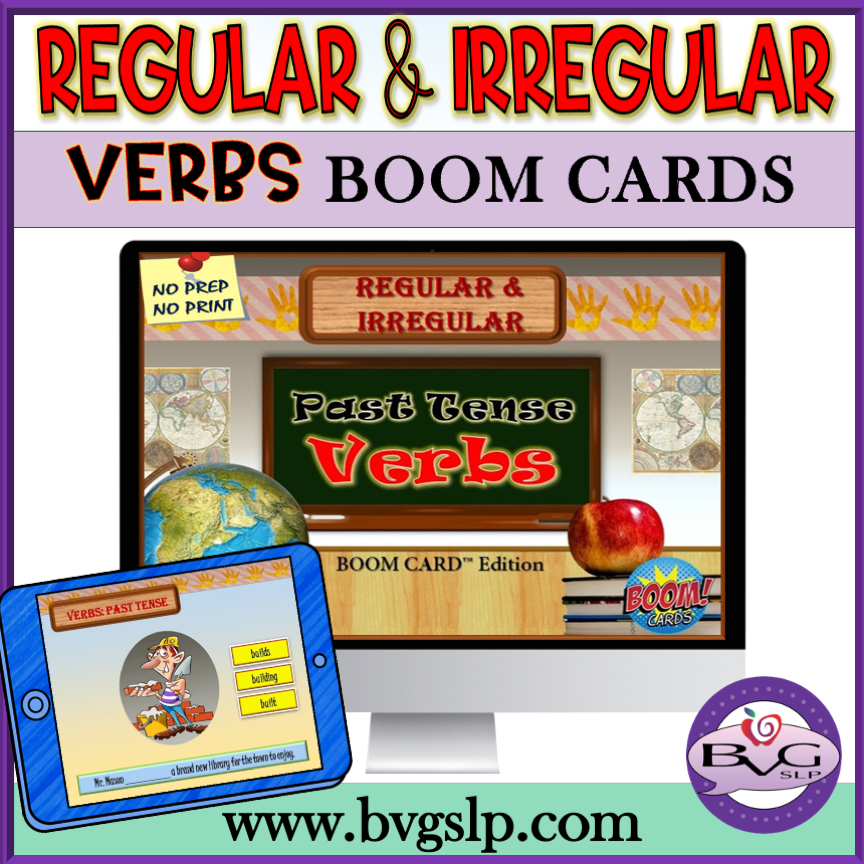 Regular and Irregular Verbs BOOM CARDS