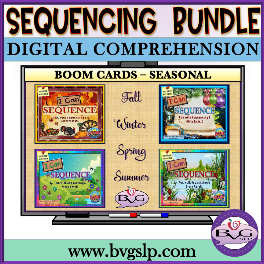 Sequencing Bundle Seasonal BOOM CARDS