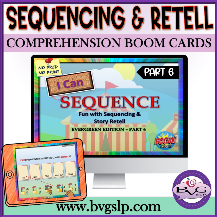 Sequencing and Retell PART 6 Boom Cards