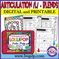 Articulation /l/ and /l/ Blends speech therapy activities