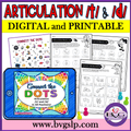 T and D Connect the Dots articulation activity