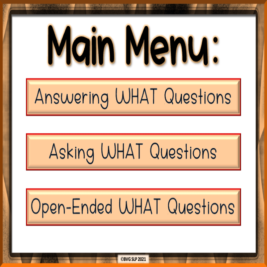 Preview of Animated WHAT Questions for Google Slides