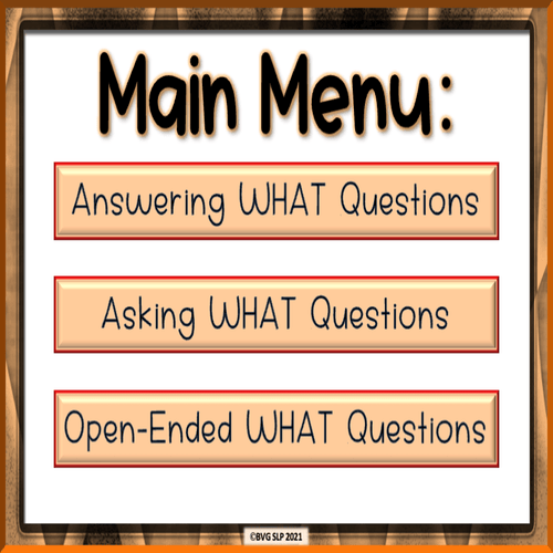 Preview of Animated WHAT Questions for Google Slides