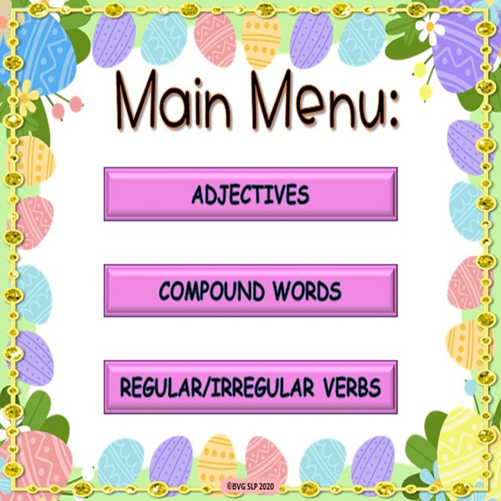 Preview of Spring Four in a Row LANGUAGE Boom Cards