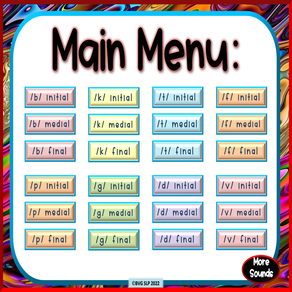 Pop into Articulation Main Menu
