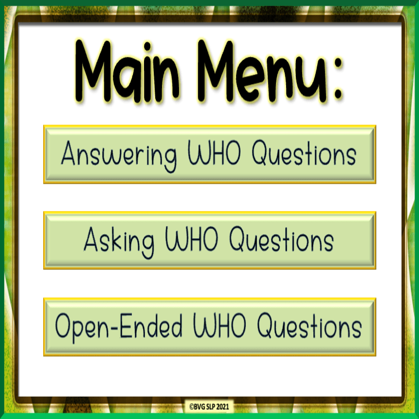 Preview of Animated WHO Questions for Google Slides