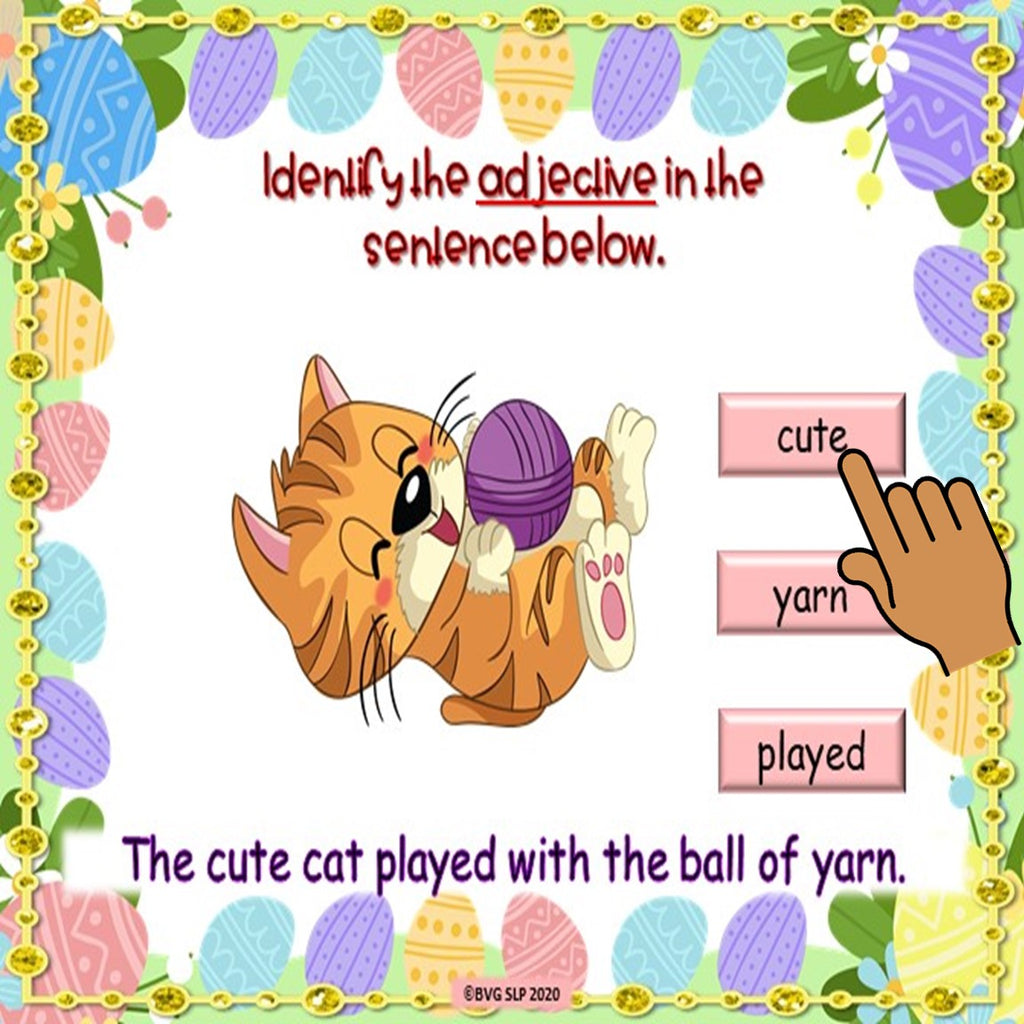Additional preview of Spring Four in a Row LANGUAGE Boom Cards