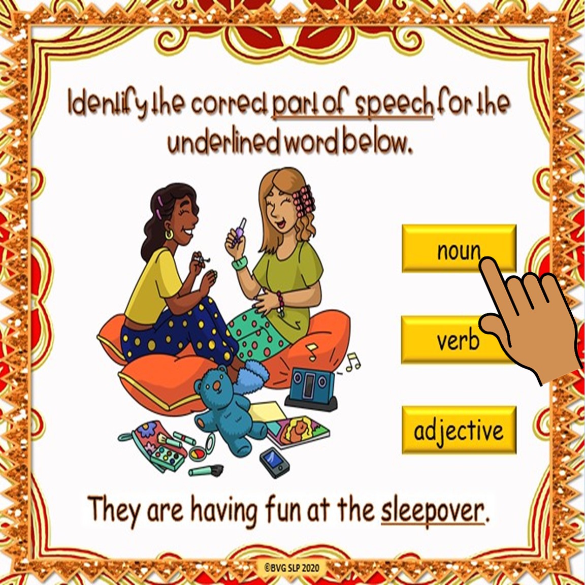 Additional preview of Fall LANGUAGE Four in a Row Boom Cards