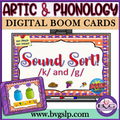 Artic and Phonology Sound Sort K and G Boom Cards