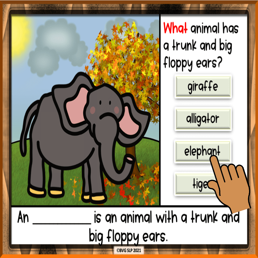 Additional preview of Animated WHAT Questions Boom Cards Edition