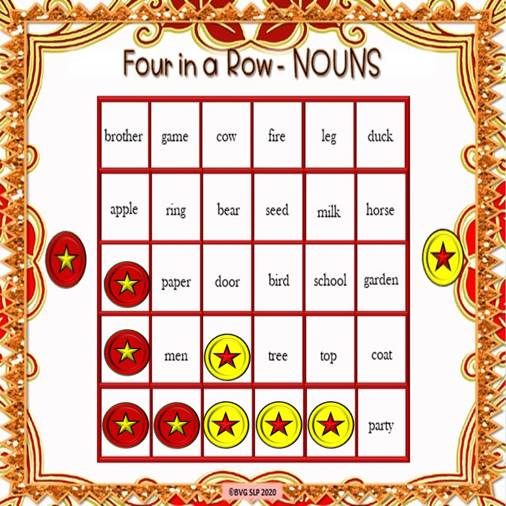 Further Fall LANGUAGE Four in a Row Boom Cards preview