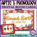 Artic and Phonology Sound Sort S and Z Boom Cards