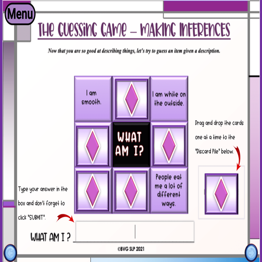 More Digital Describe and Infer Boom Cards preview