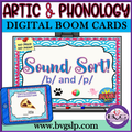 Sound Sort B and P BOOM CARDS