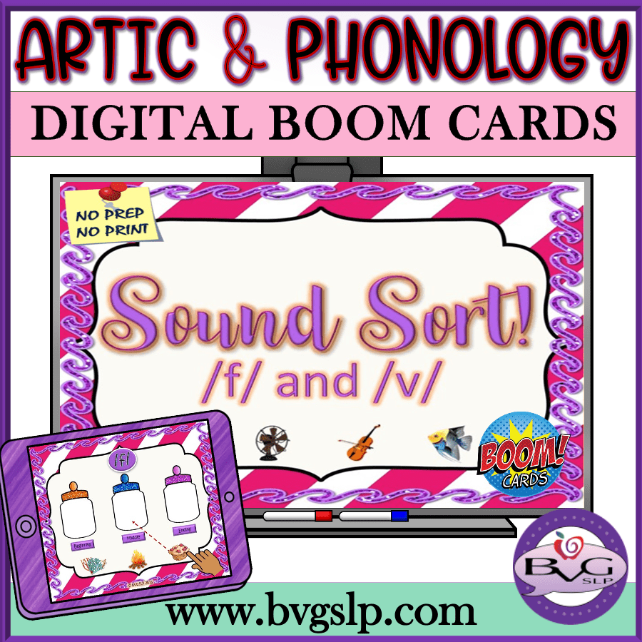 Sound Sort F and V Boom Cards