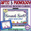 Artic and Phonology Sound Sort CH and SH Boom Cards