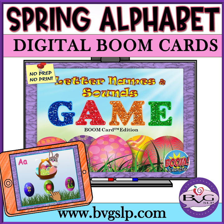 Spring Alphabet Phonemic Awareness Boom Cards