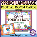 Spring Four in a Row Language BOOM CARDS