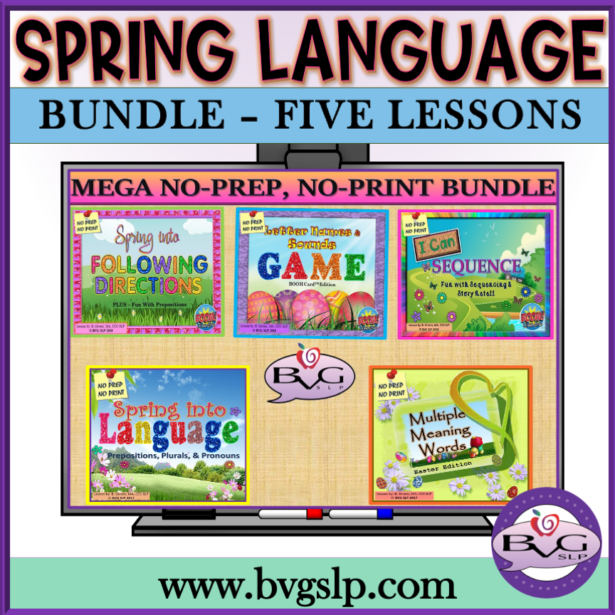 Digital Spring Language and Literacy BUNDLE