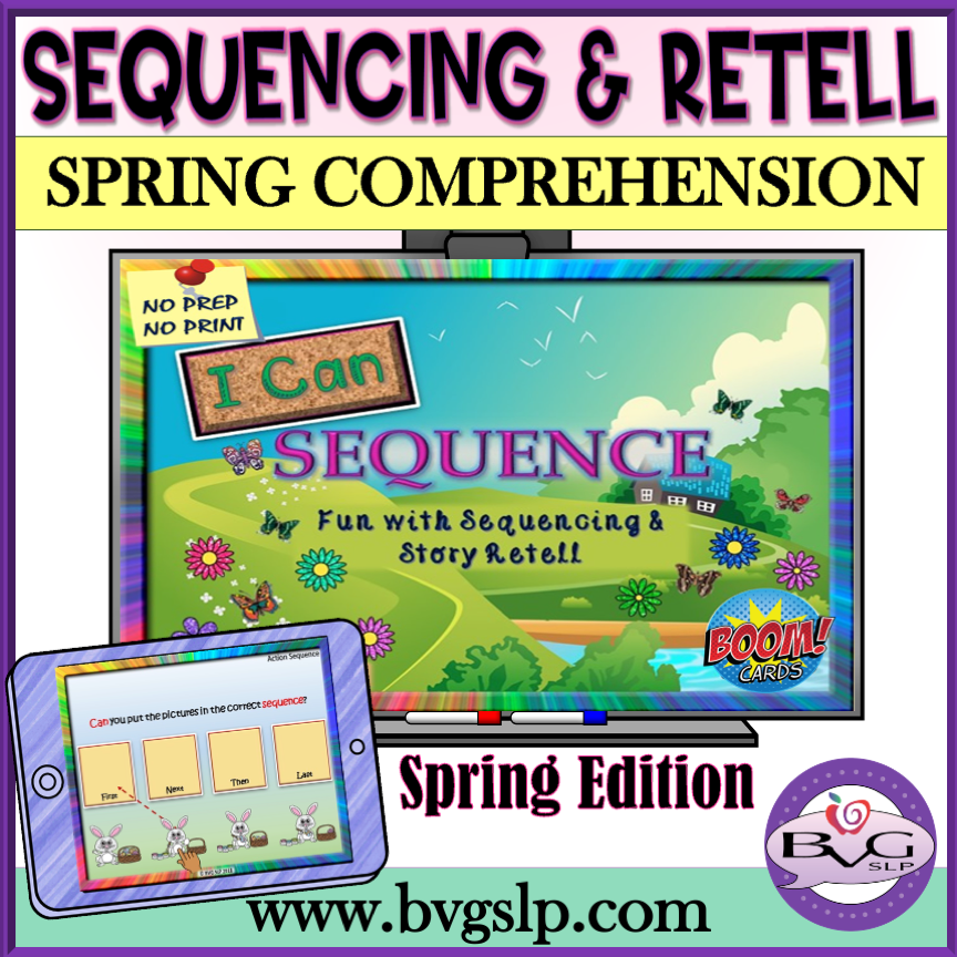 Spring Sequencing and Story Retell Boom Cards