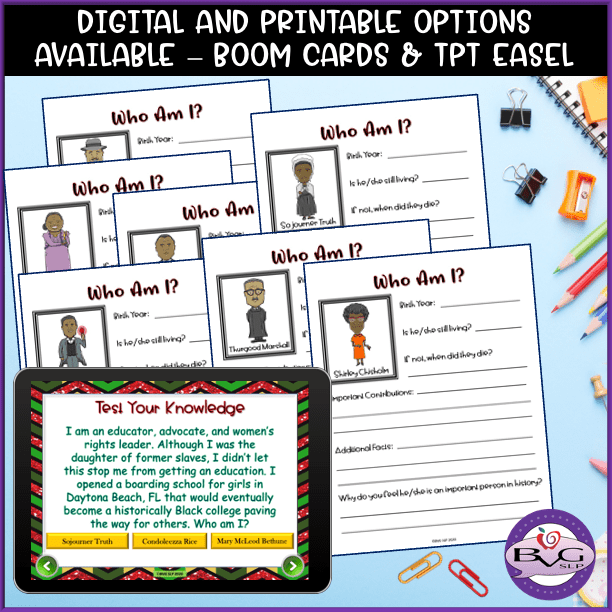 Black History Month complete digital and printable unit