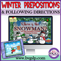 Preview of the Winter Prepositions Where's the Snowman Boom Cards activity