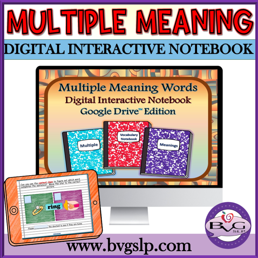 Multiple Meaning Words for Google Slides - Digital - BVG SLP